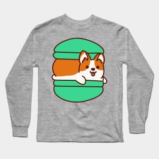 Macaron Corgi Long Sleeve T-Shirt